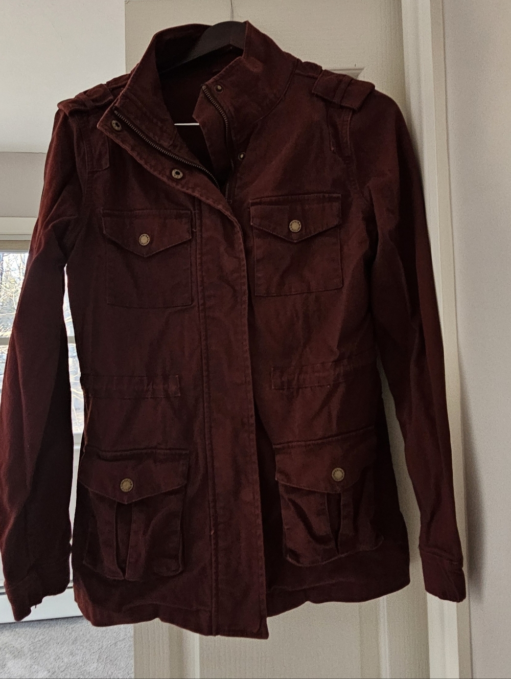 Tinsel Women's Dark Burgundy Utility Jacket
